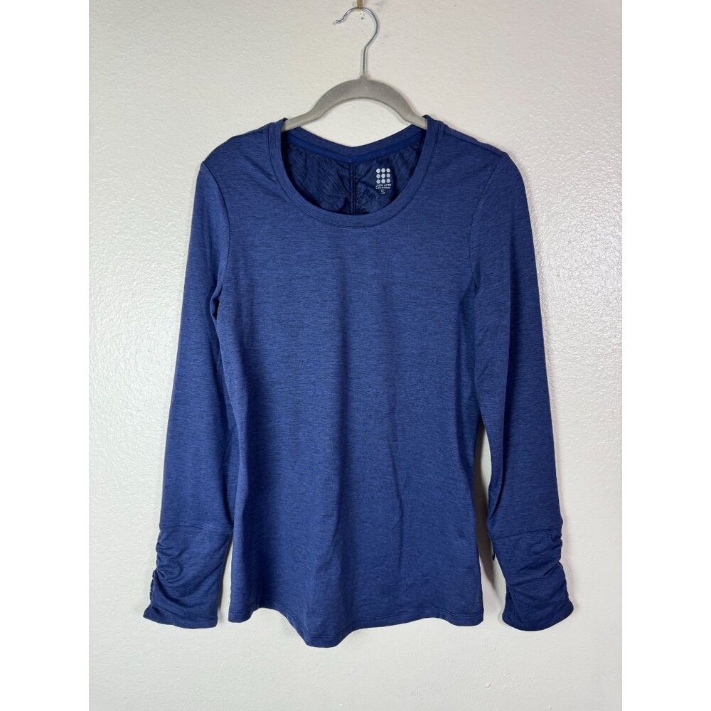Title Nine Women's‎ Blue Buttah LT Long Sleeve Top Size Small Stretch tennis
